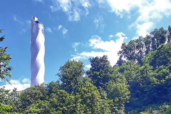 Aufzugtestturm Rottweil mit Besucherplattform